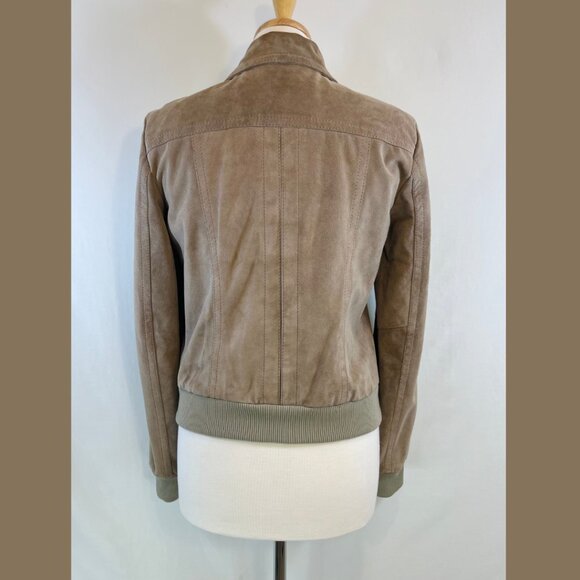 D&G Women's Tan Suede Bomber Style Jacket - Women Italian Size 44 - Picture 5 of 16